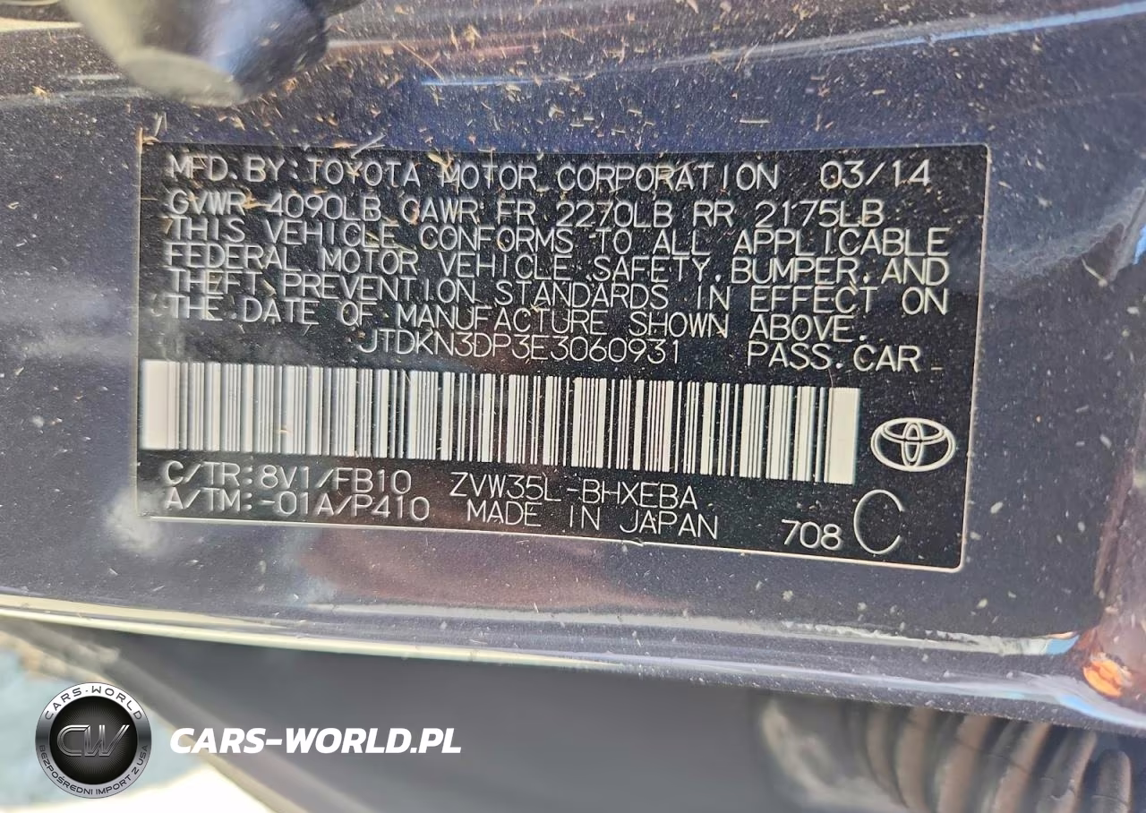 2014 Toyota Prius Plug-In Hybrid Base VIN:JTDKN3DP3E3060931 - 12