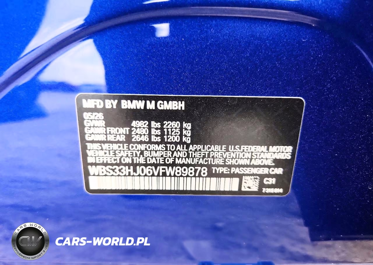 2027 BMW M3 Competition VIN:WBS33HJ06VFW89878 - 13