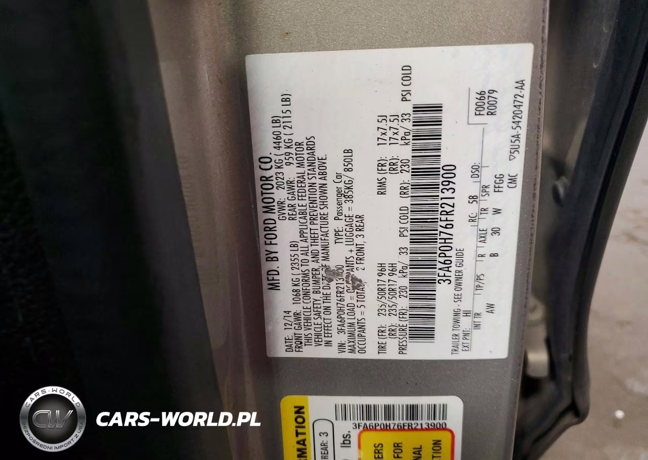 2015 Ford Fusion Se VIN:3FA6P0H76FR213900 - 12