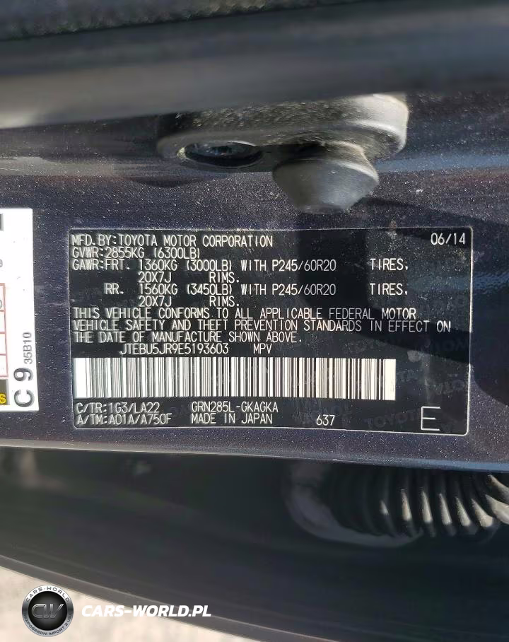 2014 Toyota 4Runner Limited VIN:JTEBU5JR9E5193603 - 13