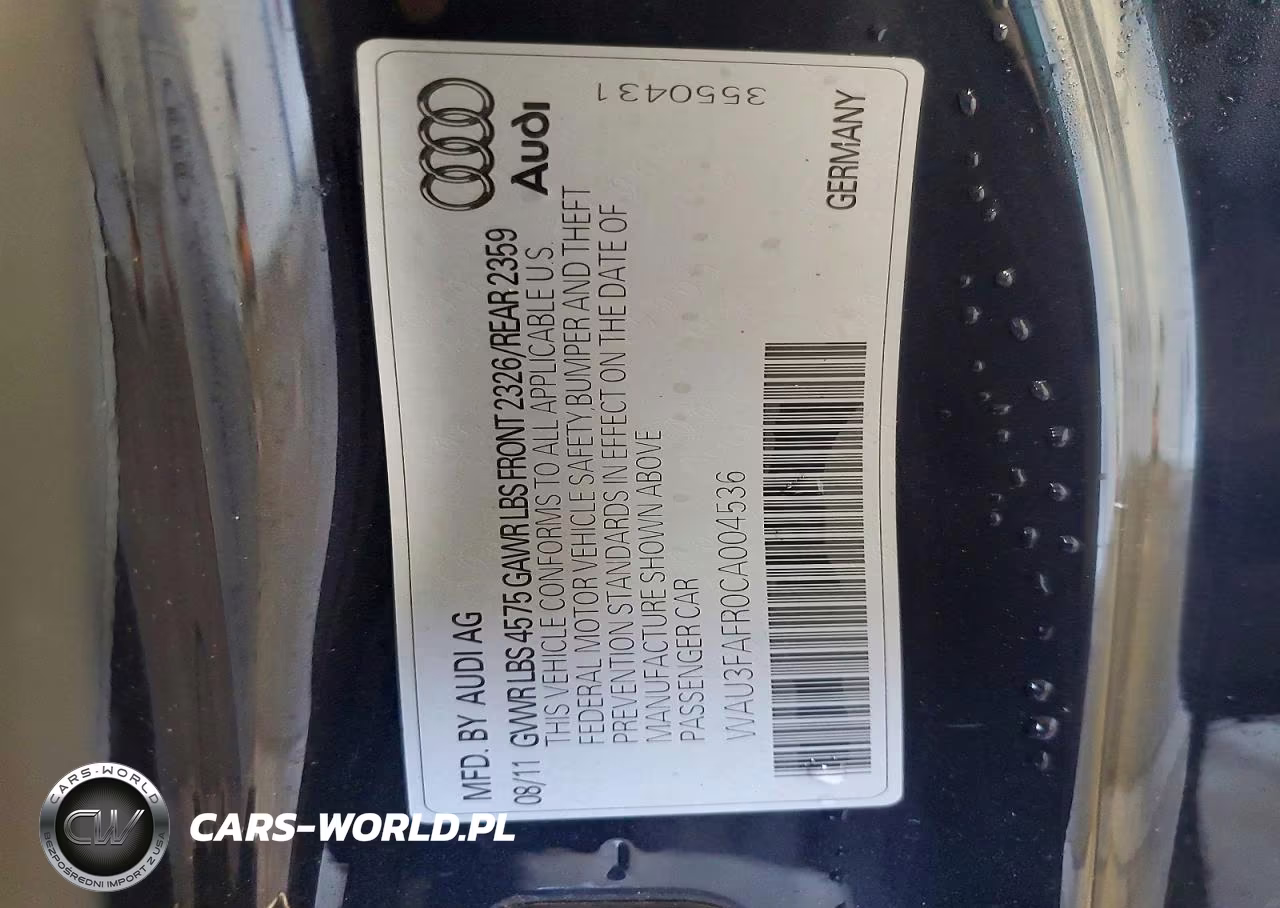 2012 Audi A5 Prestige VIN:WAU3FAFR0CA004536 - 12
