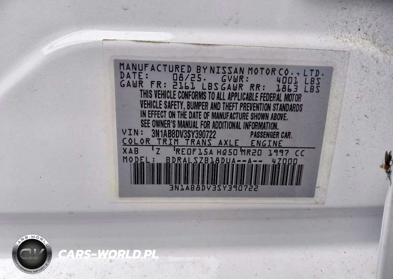 2025 Nissan Sentra Sr VIN:3N1AB8DV3SY390722 - 12