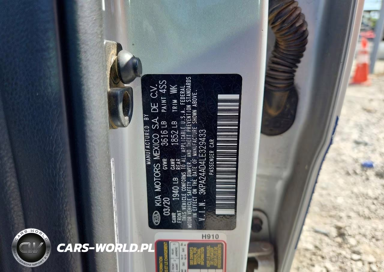 2020 Kia Rio S VIN:3KPA24AD4LE329433 - 13
