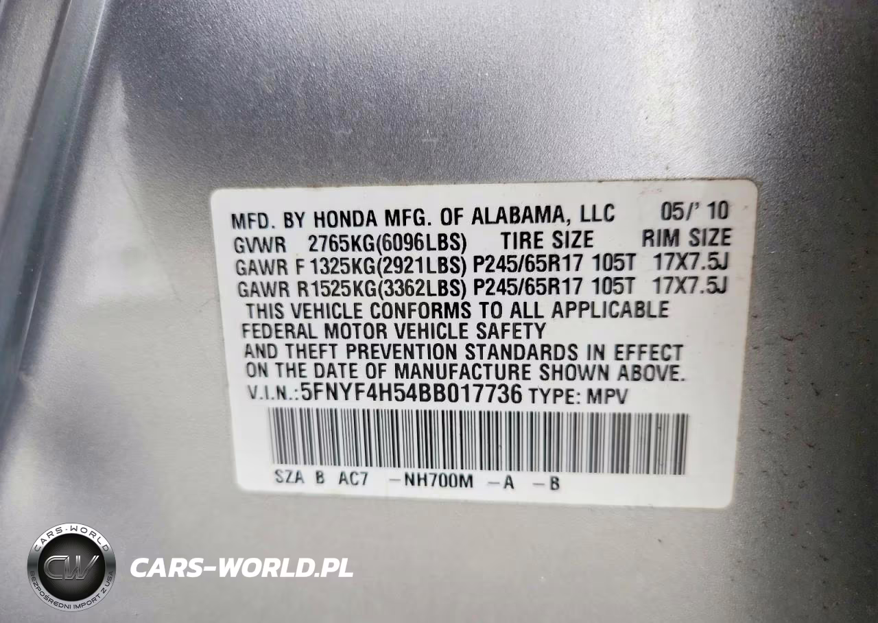 2011 Honda Pilot Exl VIN:5FNYF4H54BB017736 - 13