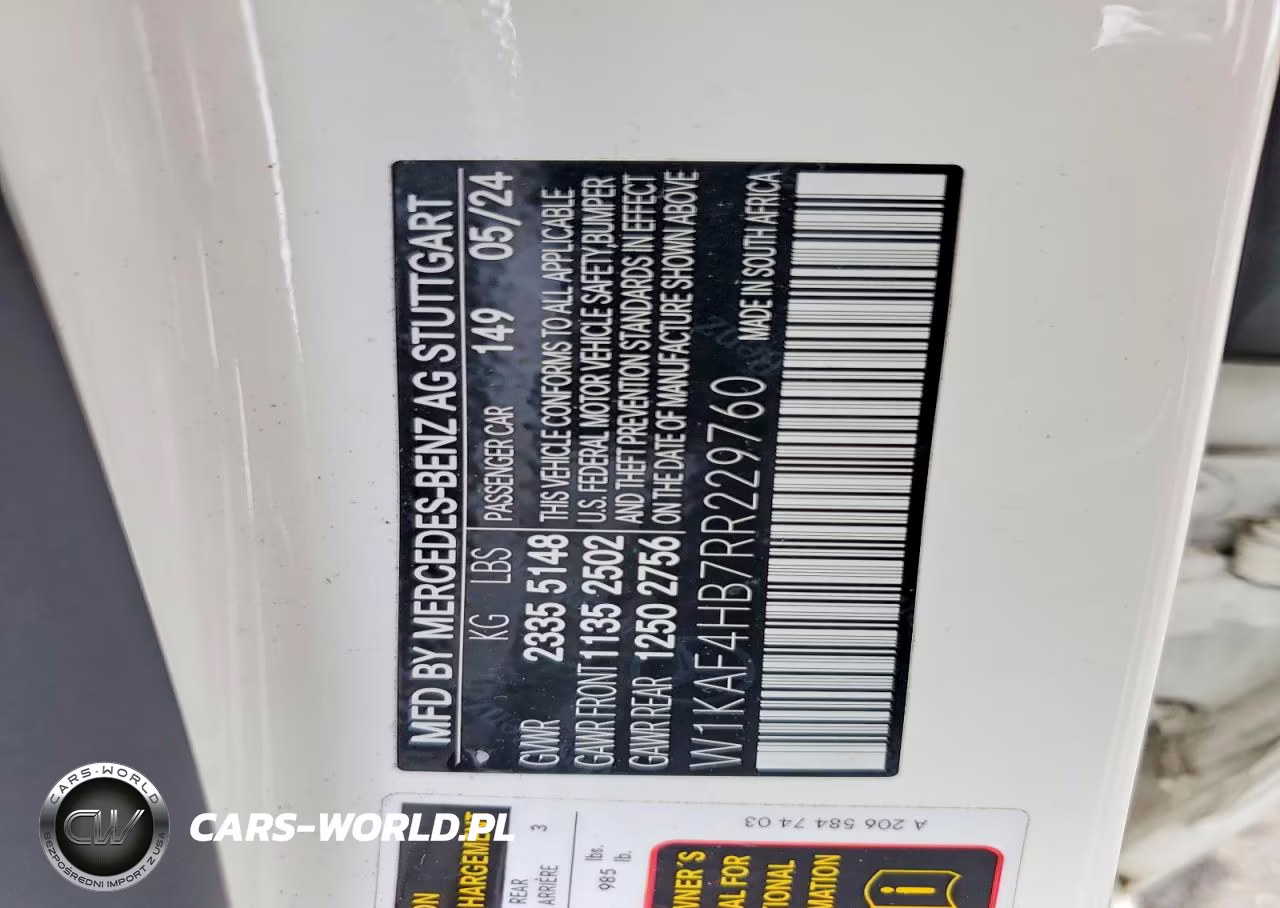MERCEDES-BENZ C 300 4MAT VIN:W1KAF4HB7RR229760 - 13