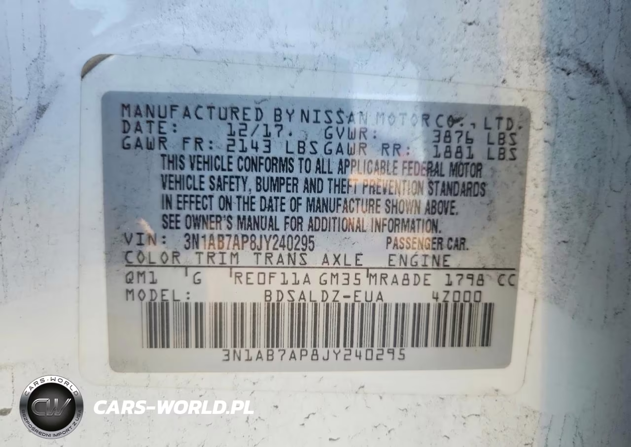 2018 Nissan Sentra Sv VIN:3N1AB7AP8JY240295 - 12