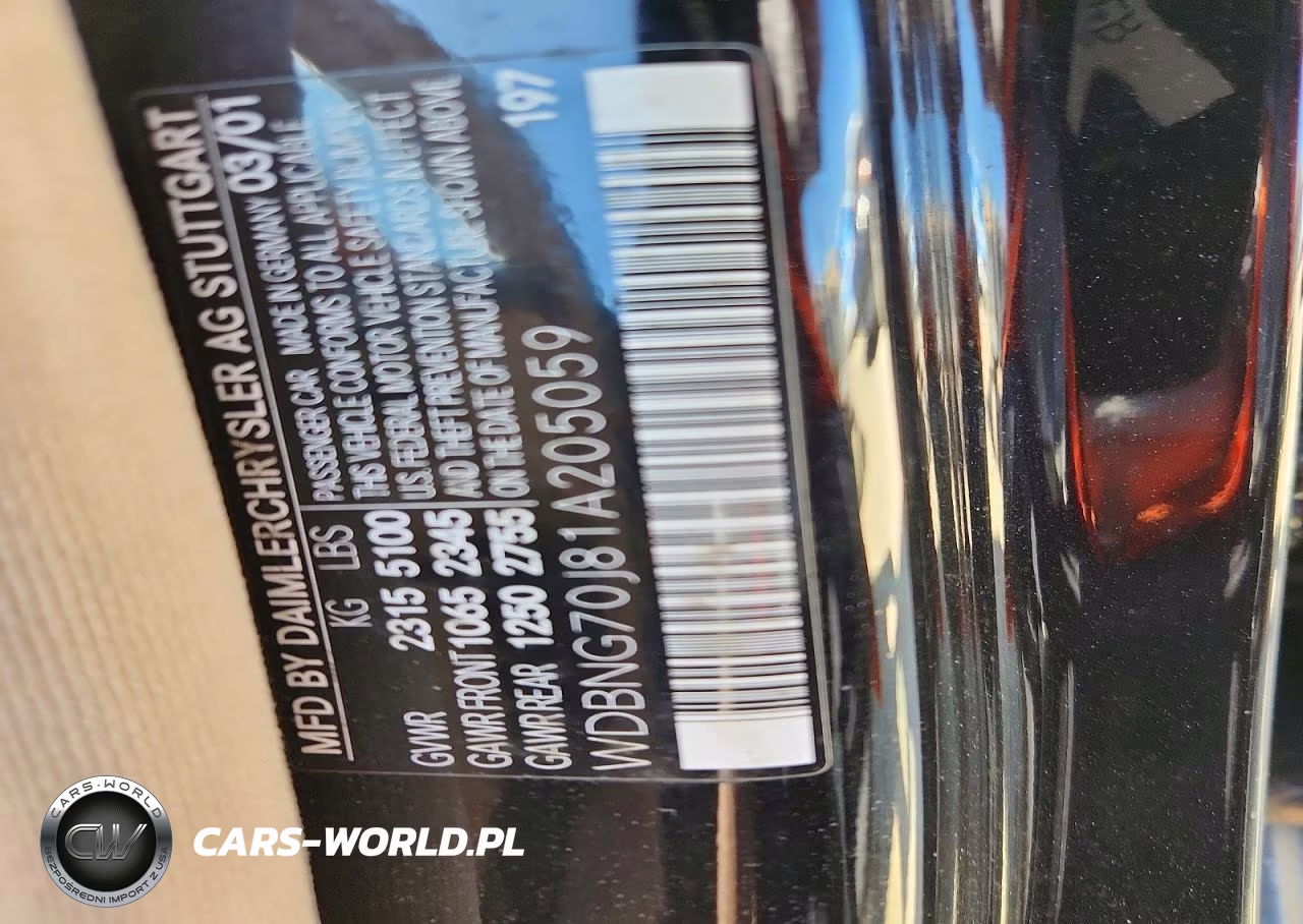 2001 Mercedes-Benz S 430 VIN:WDBNG70J81A205059 - 12