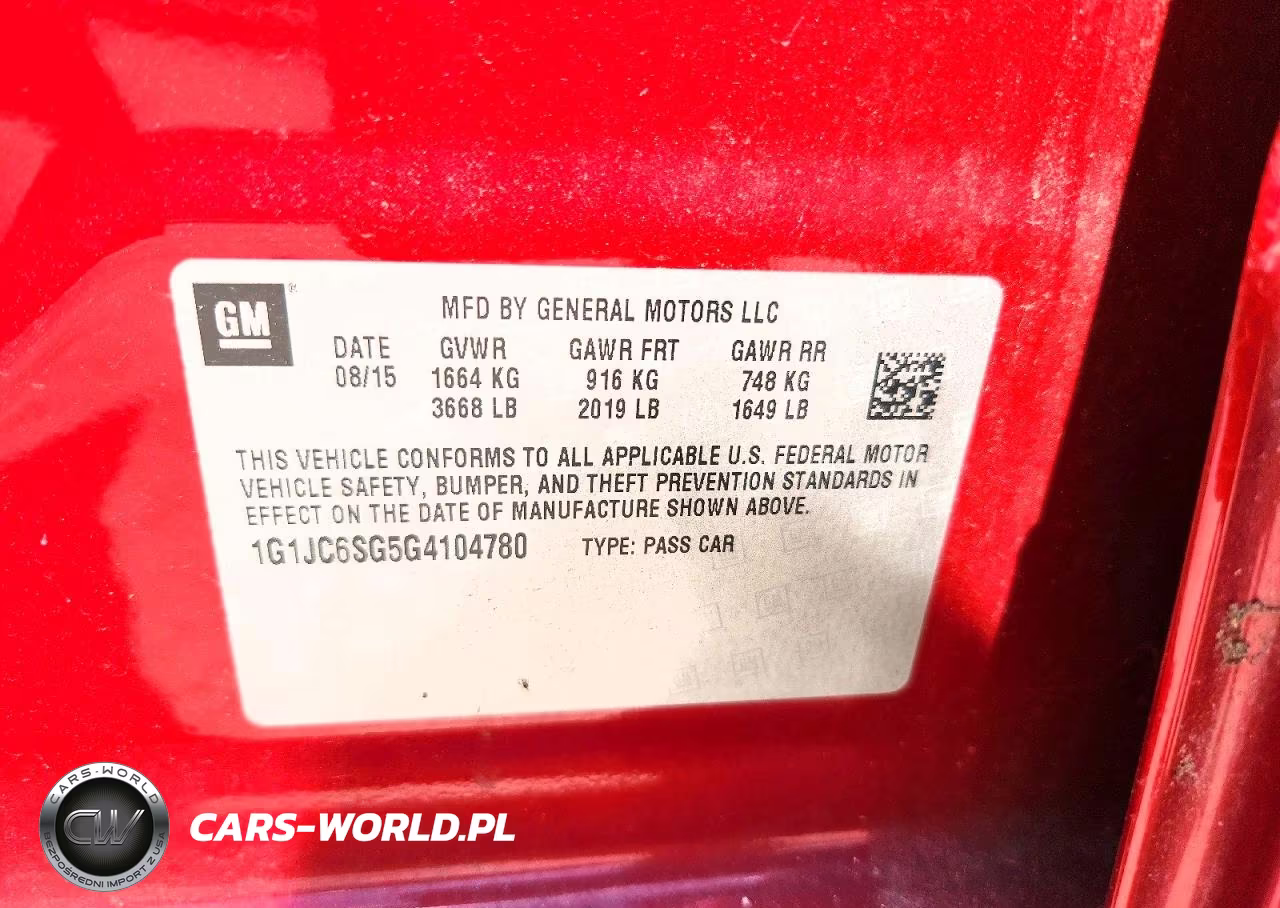 2016 Chevrolet Sonic Lt VIN:1G1JC6SG5G4104780 - 12