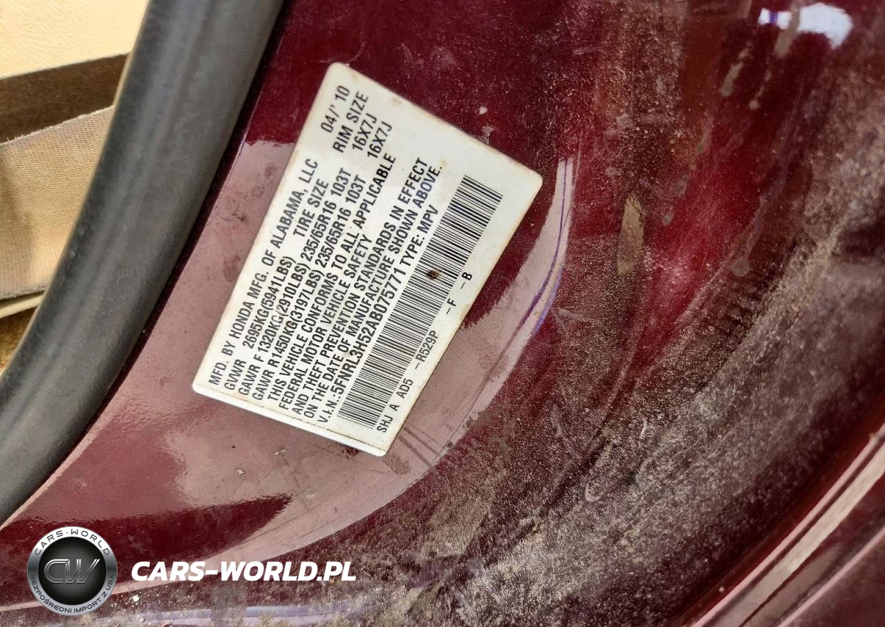 2010 Honda Odyssey Ex VIN:5FNRL3H52AB075771 - 12