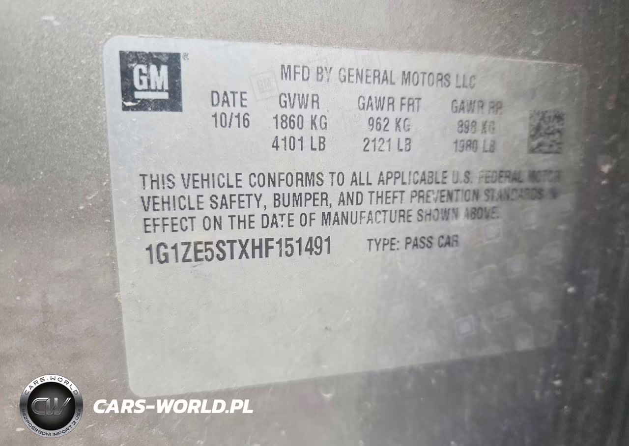 2017 Chevrolet Malibu Lt VIN:1G1ZE5STXHF151491 - 12