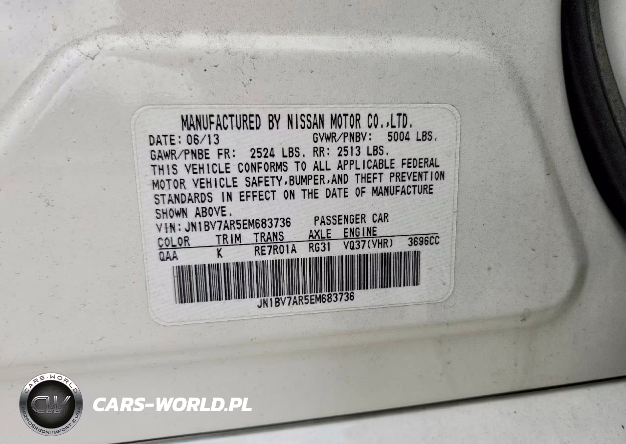 2014 Infiniti Q50 Base VIN:JN1BV7AR5EM683736 - 12