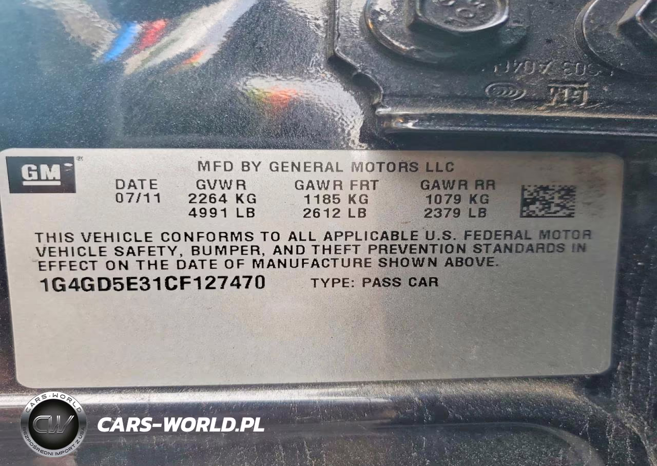 2012 Buick Lacrosse Premium VIN:1G4GD5E31CF127470 - 13