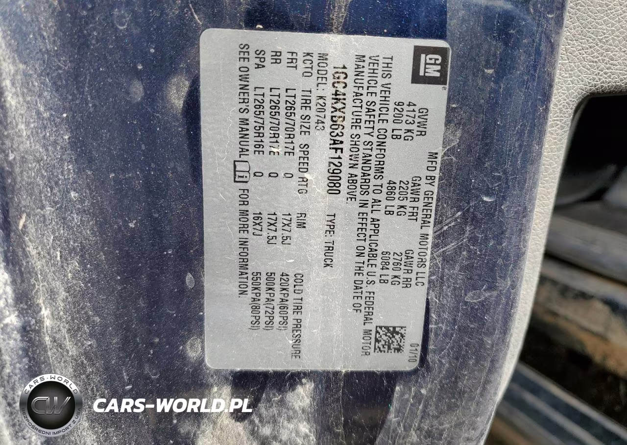 2010 Chev Silverado VIN:1GC4KXB63AF129080 - 12