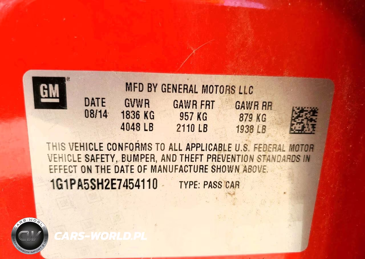 2014 Chevrolet Cruze Ls VIN:1G1PA5SH2E7454110 - 12