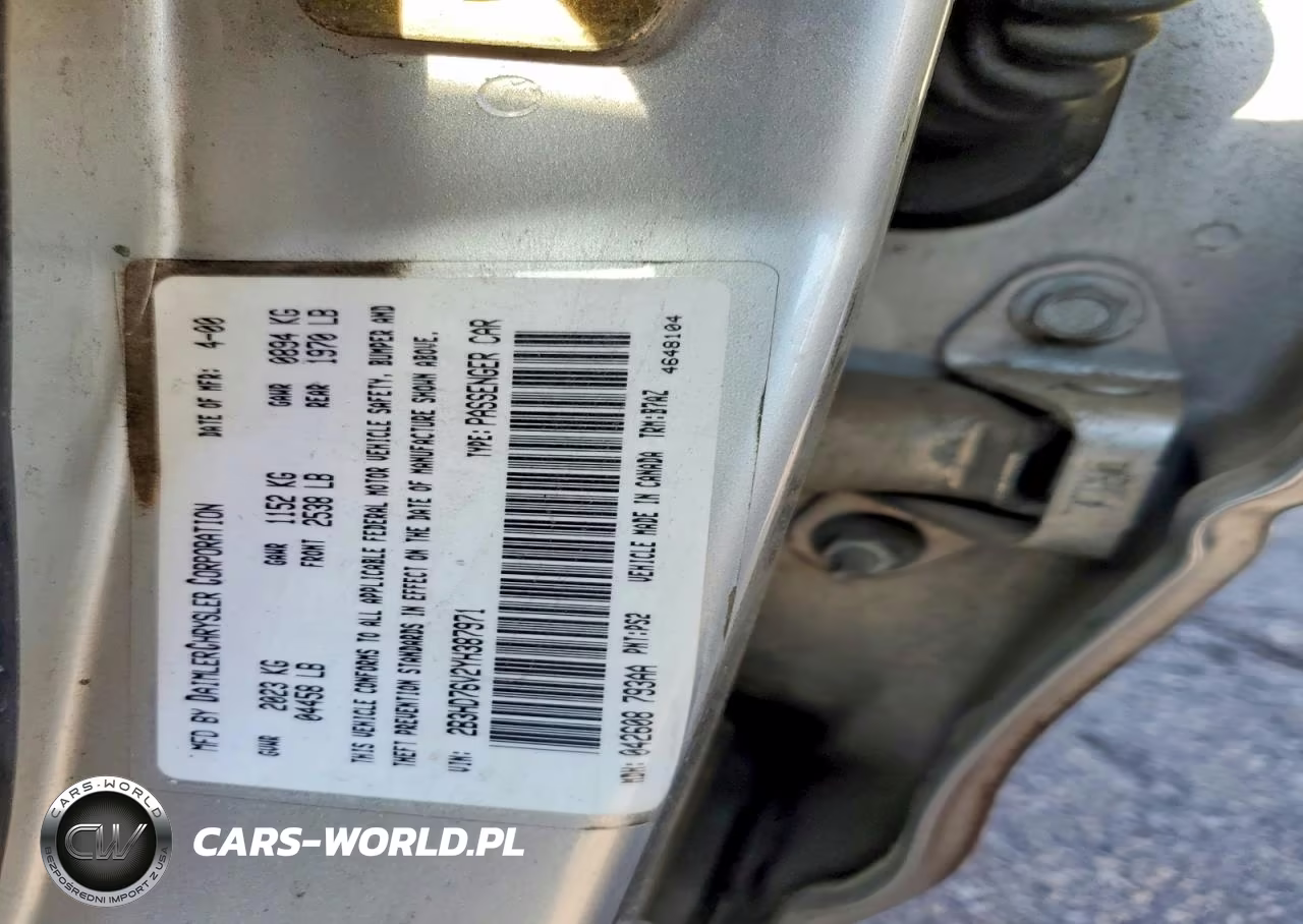 2000 Dodge Intrepid R-T VIN:2B3HD76V2YH387971 - 12