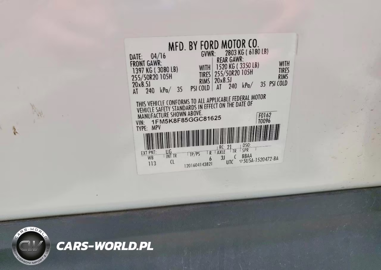 2016 Ford Explorer Limited VIN:1FM5K8F85GGC81625 - 13