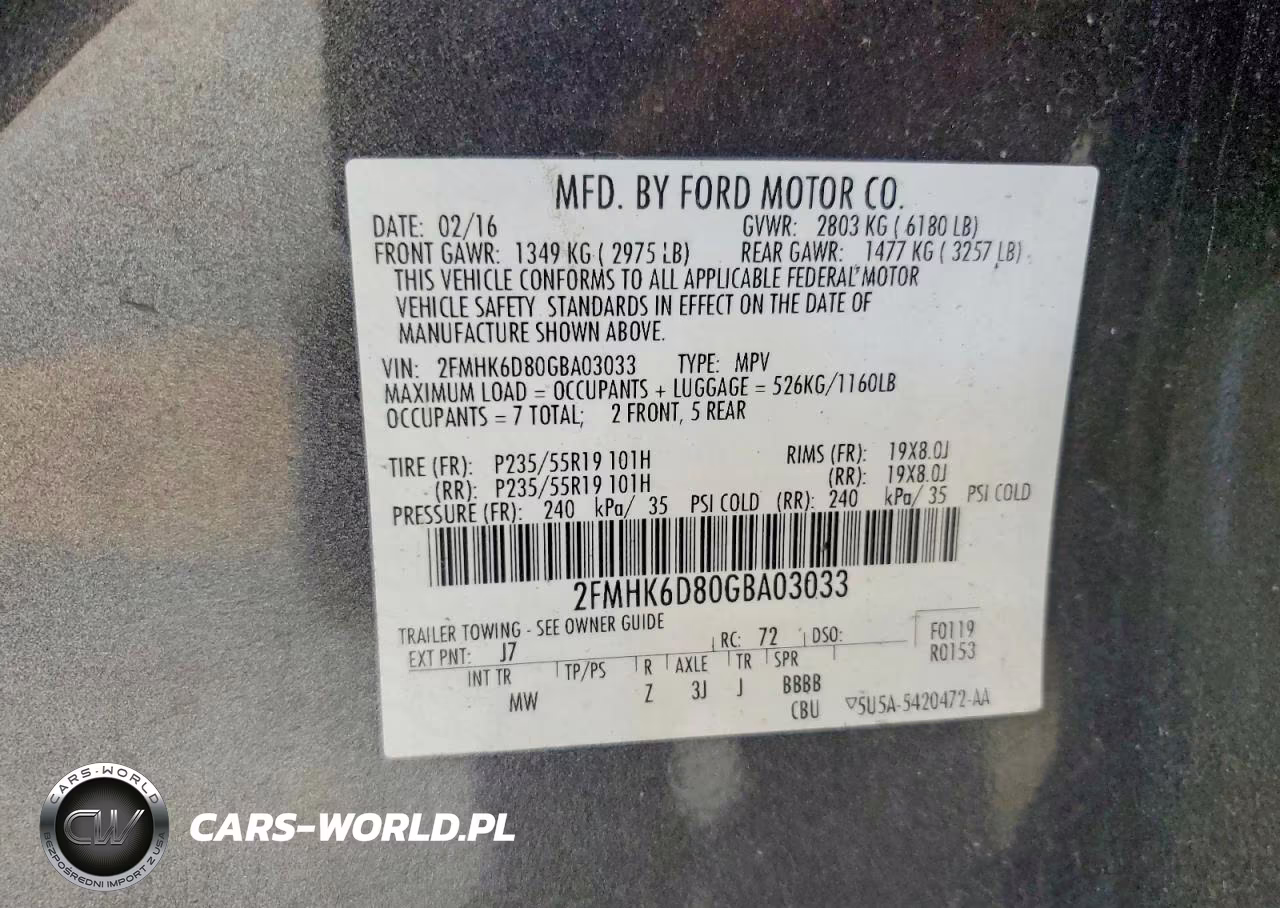 2016 Ford Flex Limited VIN:2FMHK6D80GBA03033 - 12