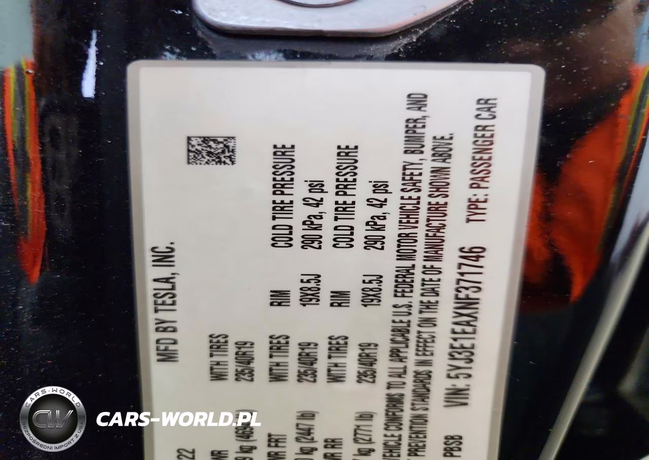 2022 Tesla Model 3 VIN:5YJ3E1EAXNF371746 - 12