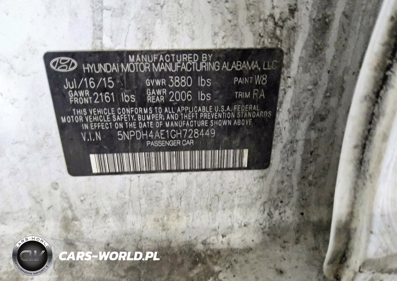 2016 Hyundai Elantra Se VIN:5NPDH4AE1GH728449 - 12