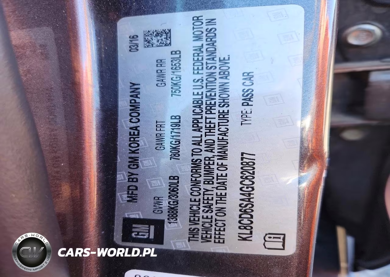 2016 Chevrolet Spark 1Lt VIN:KL8CD6SA4GC620877 - 12