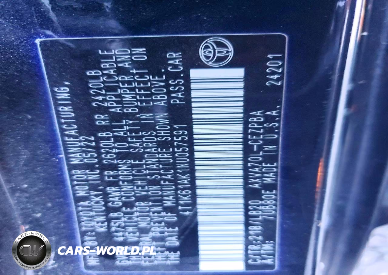 2022 Toyota Camry Xse VIN:4T1K61AK1NU057591 - 12