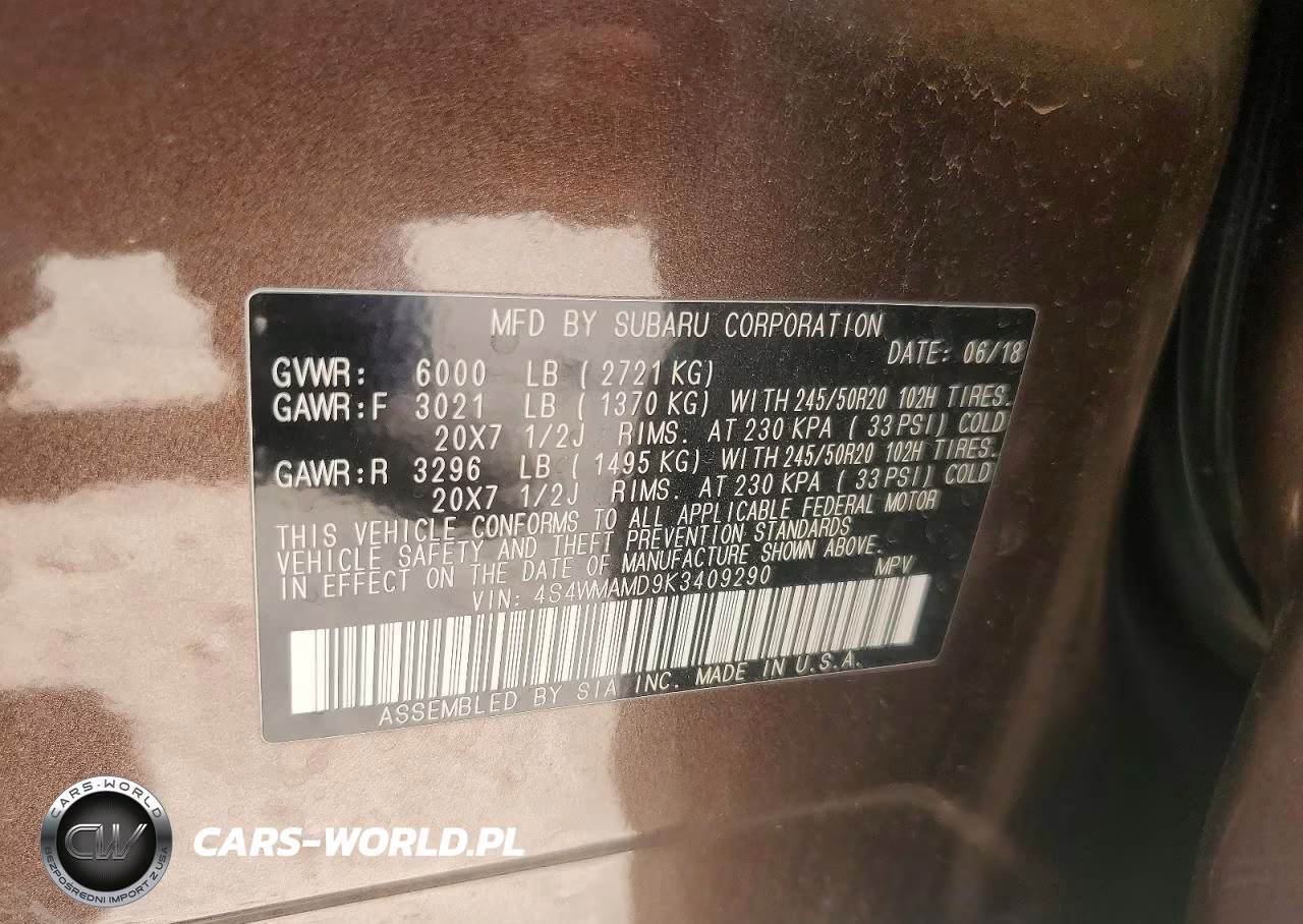 2019 Subaru Ascent Limited VIN:4S4WMAMD9K3409290 - 12