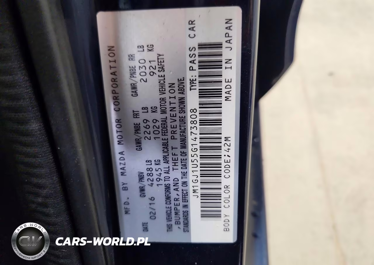 2016 Mazda 6 Sport VIN:JM1GJ1U55G1473808 - 12