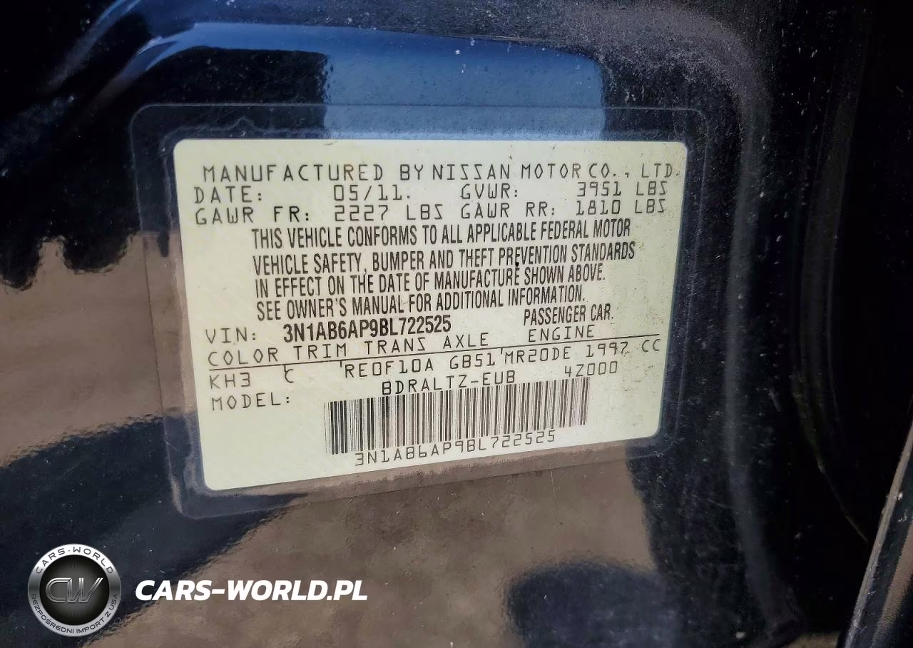 2011 Nissan Sentra 2.0 VIN:3N1AB6AP9BL722525 - 12