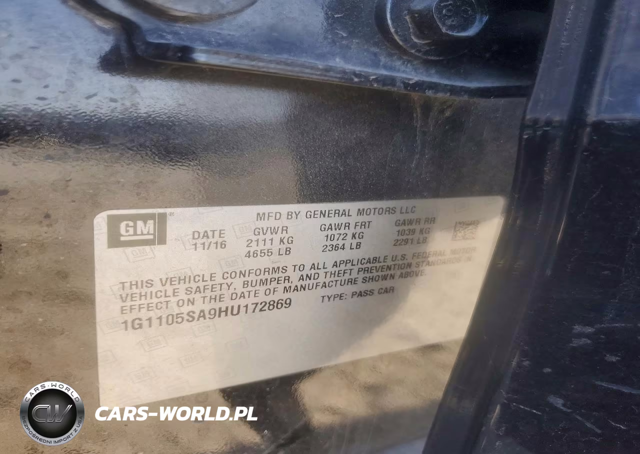 2017 Chevrolet Impala Lt VIN:1G1105SA9HU172869 - 13