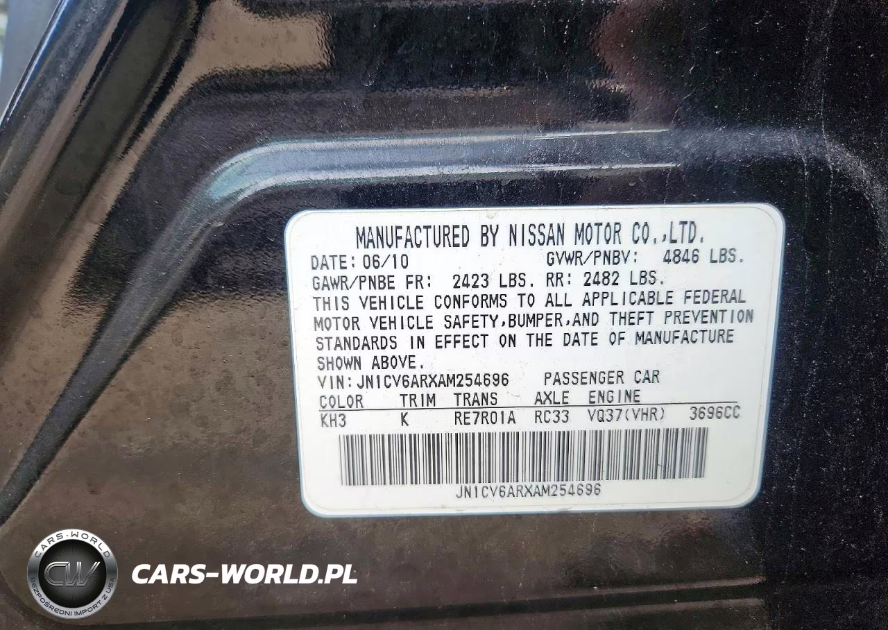 2010 Infiniti G37 Sedan X VIN:JN1CV6ARXAM254696 - 12