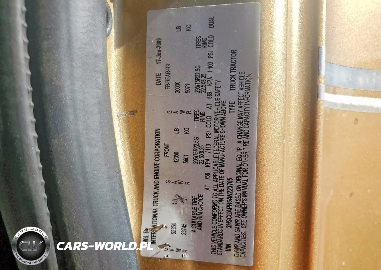 2010 International Prostar Premium VIN:3HSCUAPR6AN223705 - 13