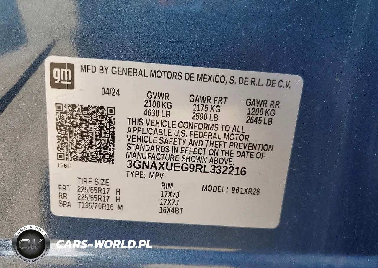 2024 Chevrolet Equinox Lt VIN:3GNAXUEG9RL332216 - 13