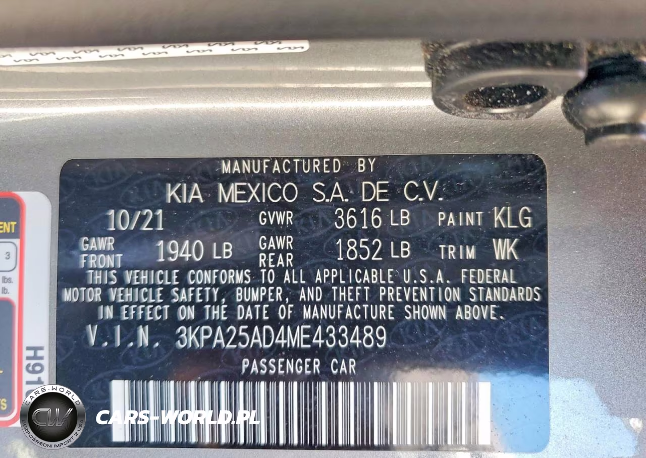 2021 Kia Rio S VIN:3KPA25AD4ME433489 - 12
