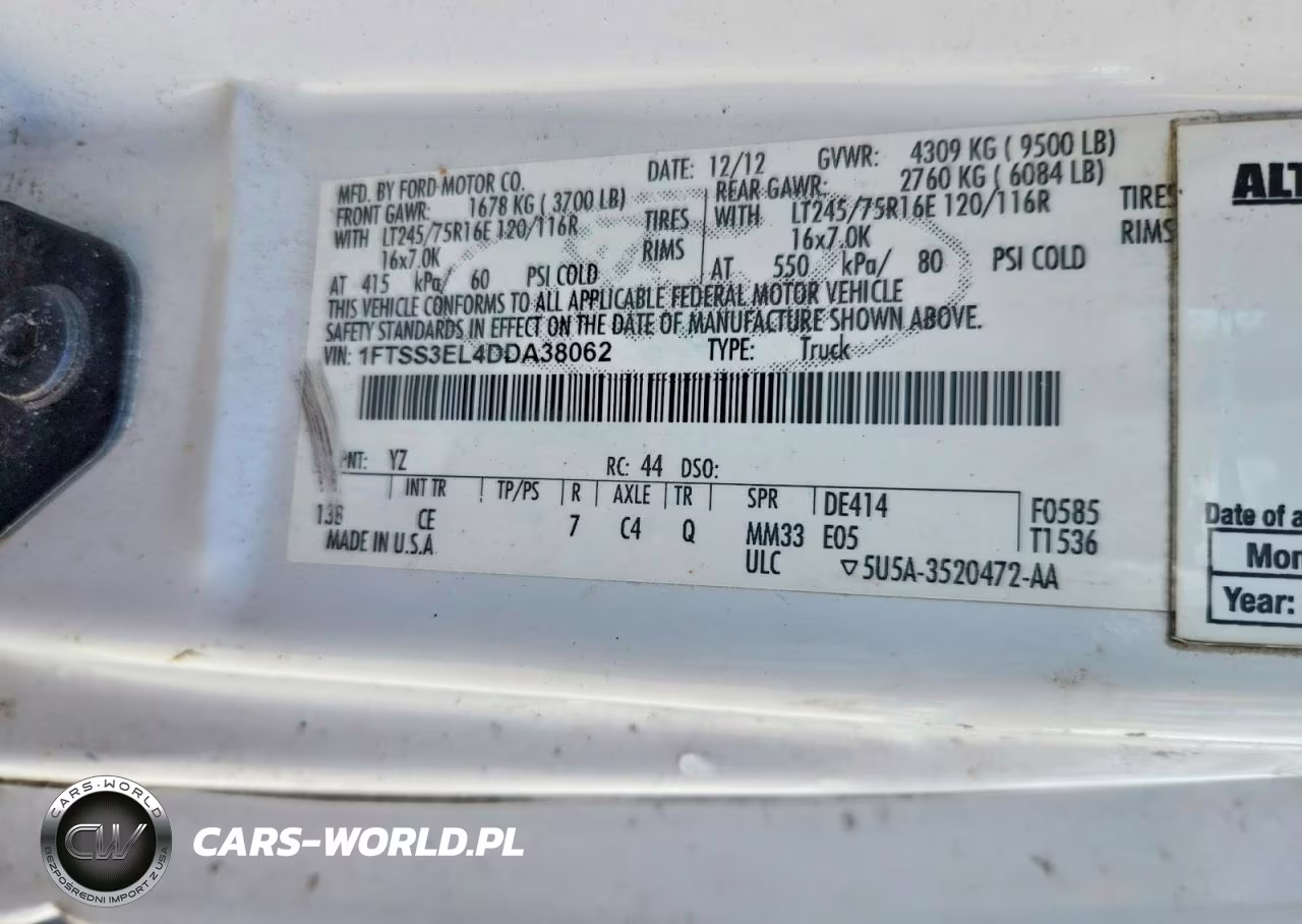 2013 Ford Econoline E350 Super Duty Van VIN:1FTSS3EL4DDA38062 - 13