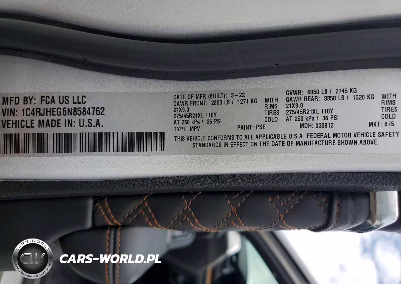 2022 Jeep Grand Cherokee Summit VIN:1C4RJHEG6N8584762 - 13