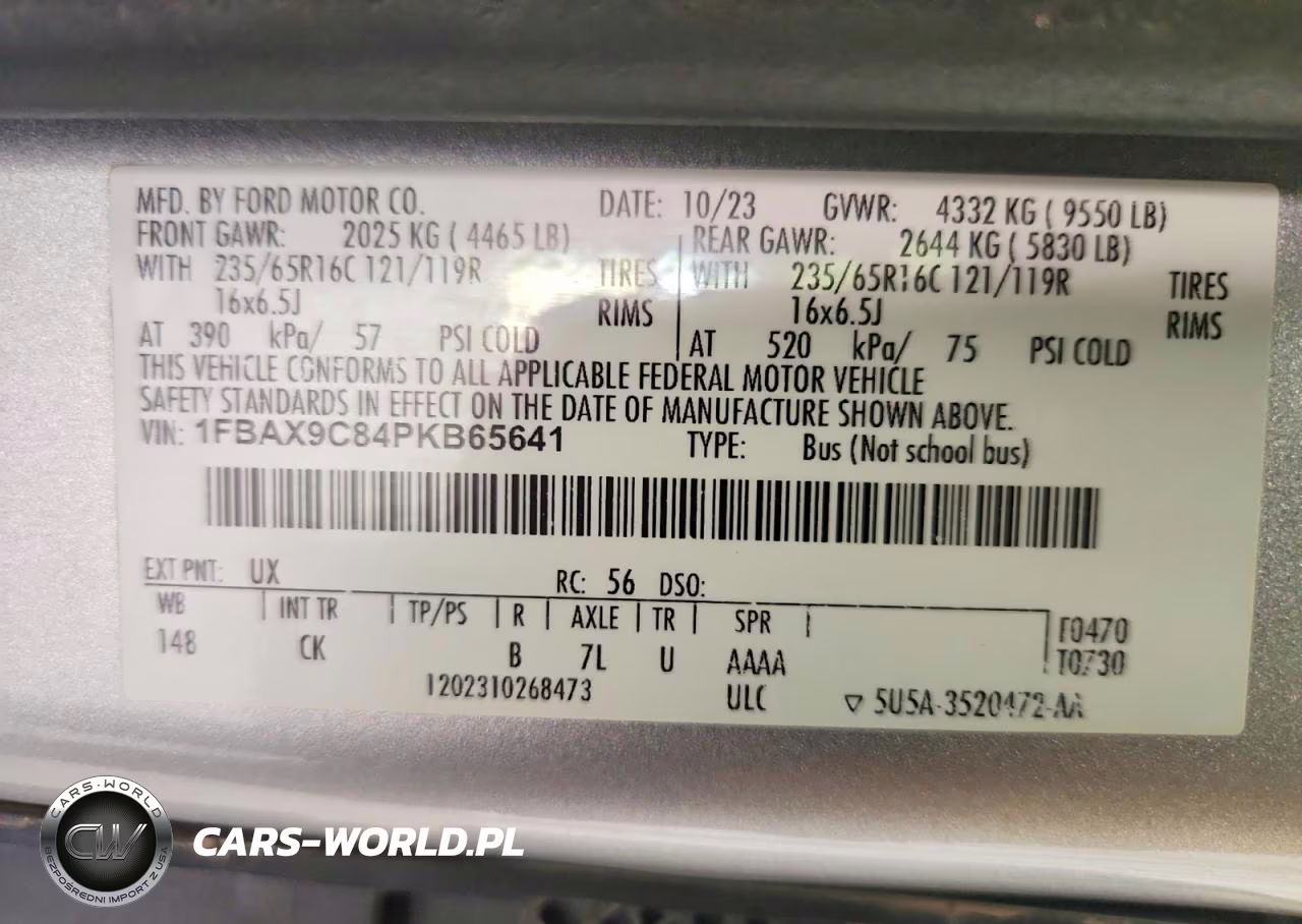 2023 Ford Transit T-350 VIN:1FBAX9C84PKB65641 - 14