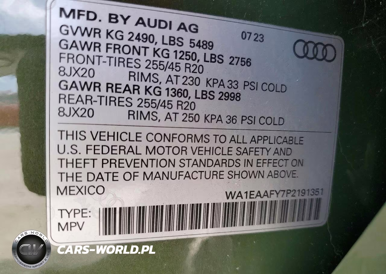 2023 Audi Q5 Premium Plus 45 VIN:WA1EAAFY7P2191351 - 13