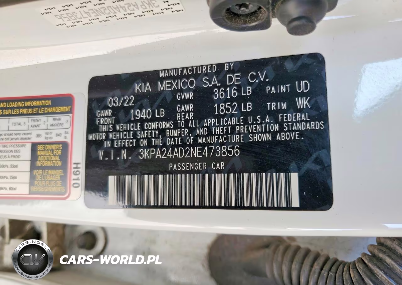2022 Kia Rio S VIN:3KPA24AD2NE473856 - 12