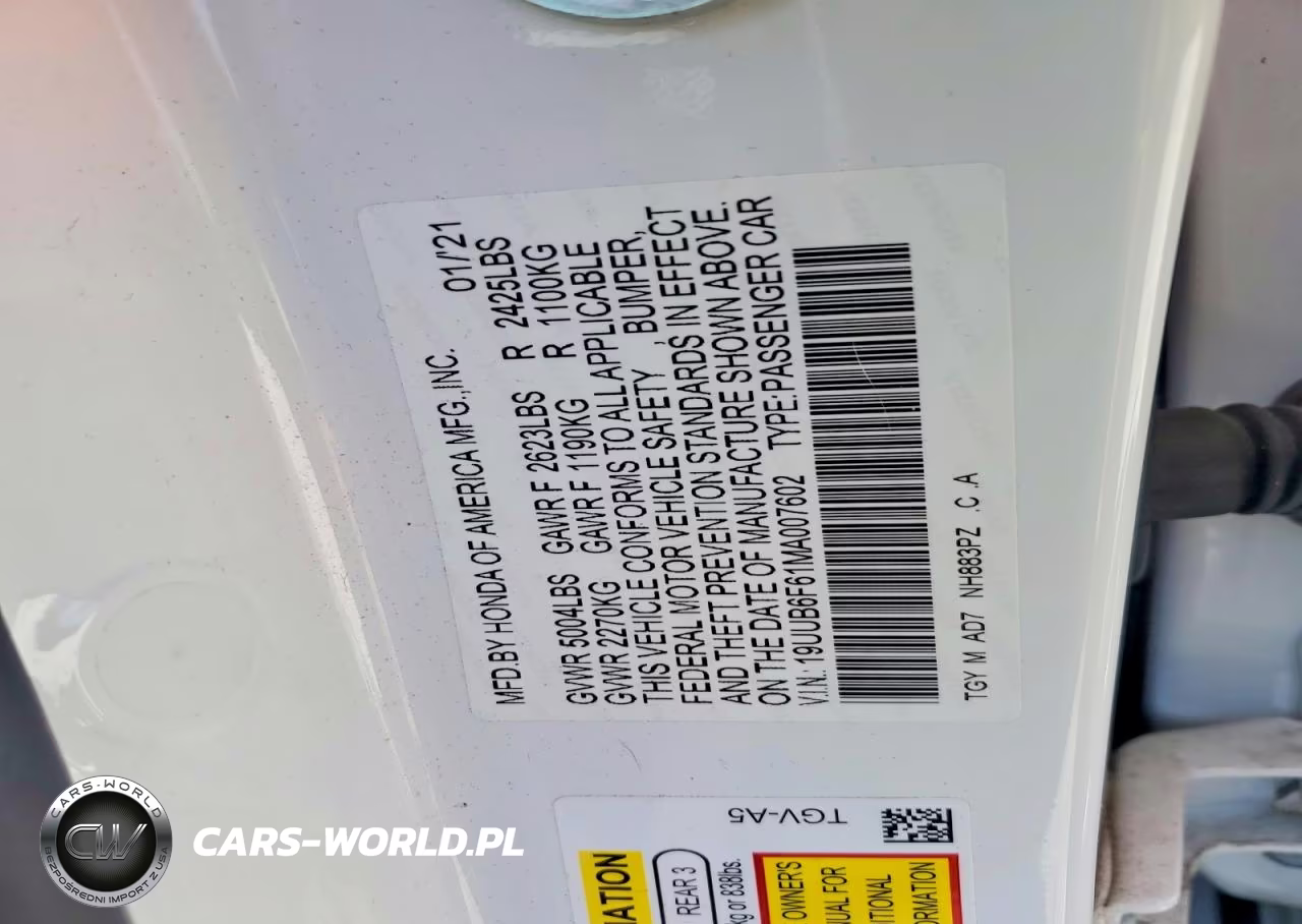 2021 Acura Tlx Advance VIN:19UUB6F61MA007602 - 12