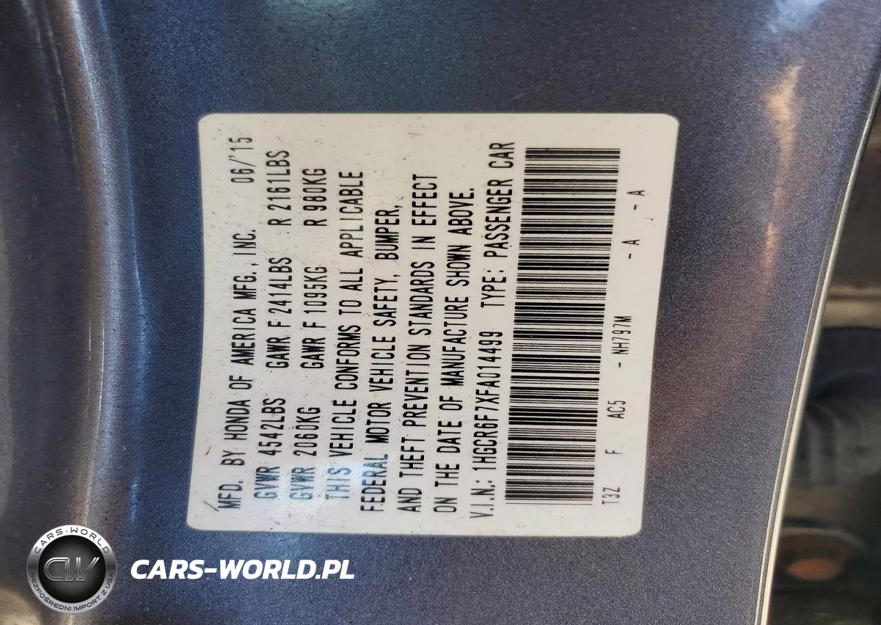 2015 Honda Accord Touring Hybrid VIN:1HGCR6F7XFA014499 - 13