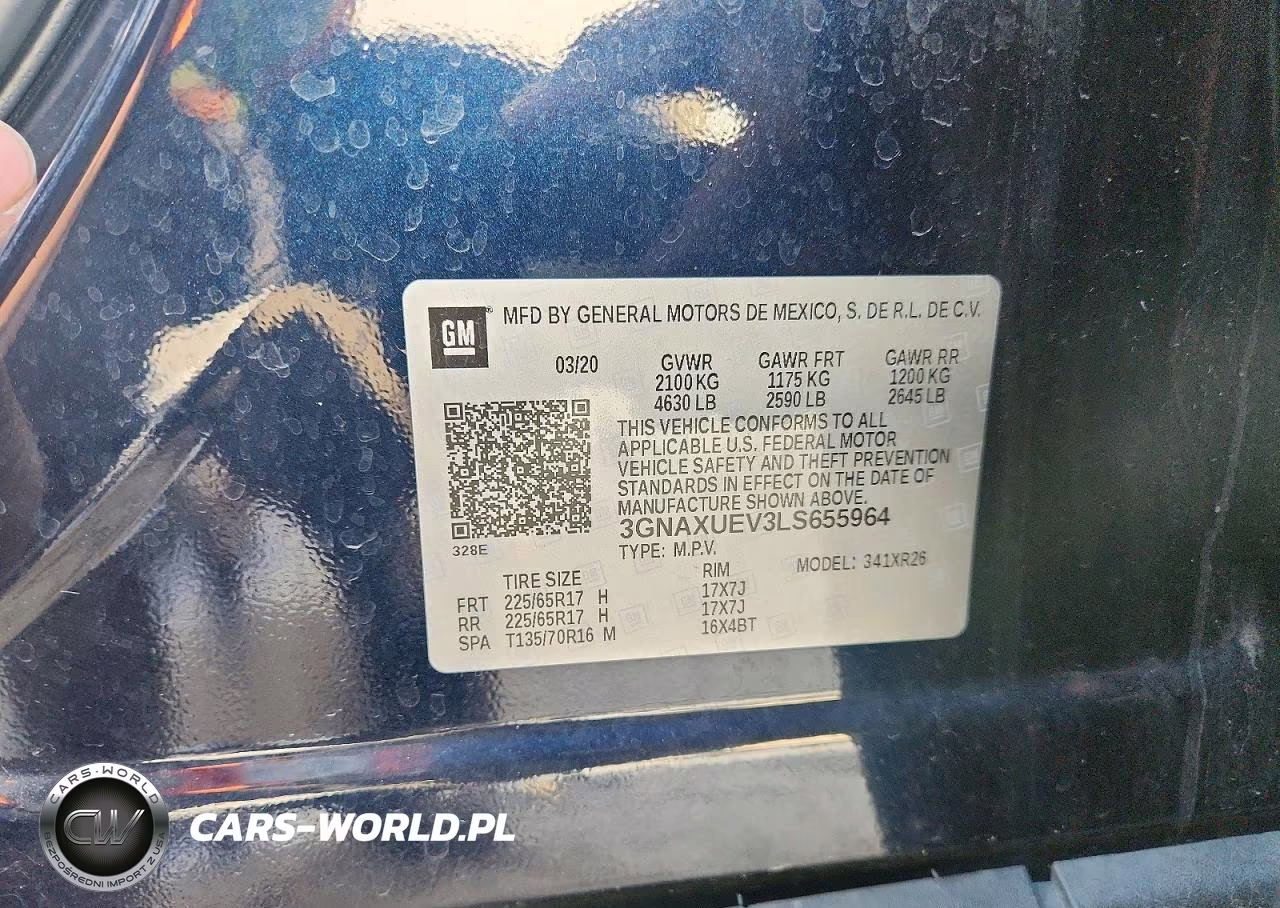 2020 Chevrolet Equinox Lt VIN:3GNAXUEV3LS655964 - 13