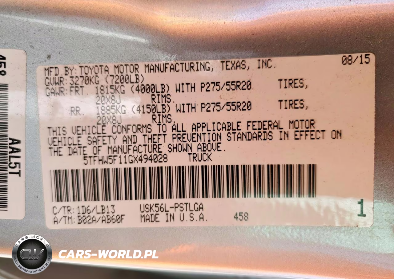 2016 Toyota Tundra Crewmax Limited VIN:5TFHW5F11GX494028 - 12