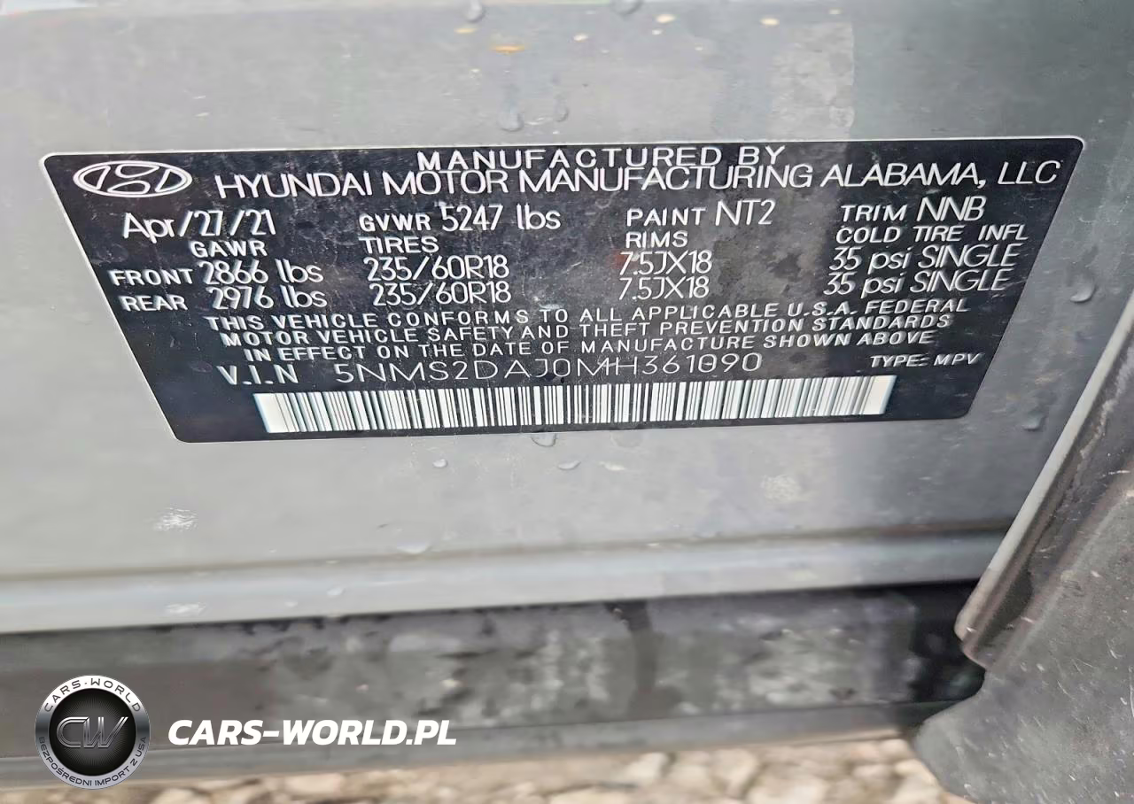 2021 Hyundai Santa Fe Sel VIN:5NMS2DAJ0MH361090 - 13