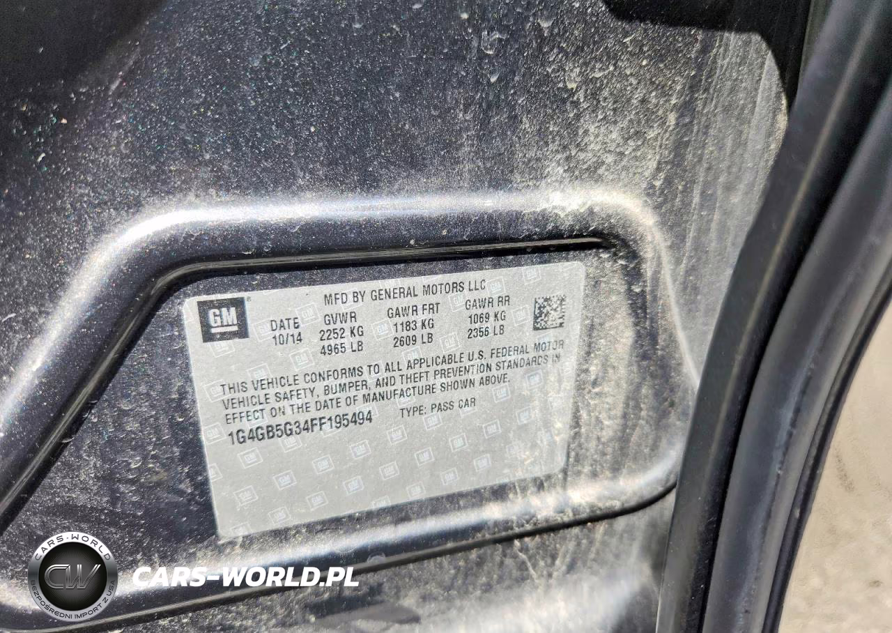 2015 Buick Lacrosse VIN:1G4GB5G34FF195494 - 12