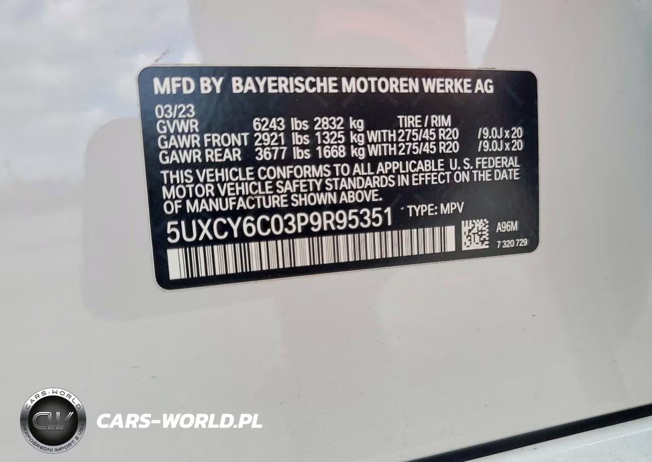 2023 BMW X6 xDrive40I VIN:5UXCY6C03P9R95351 - 13
