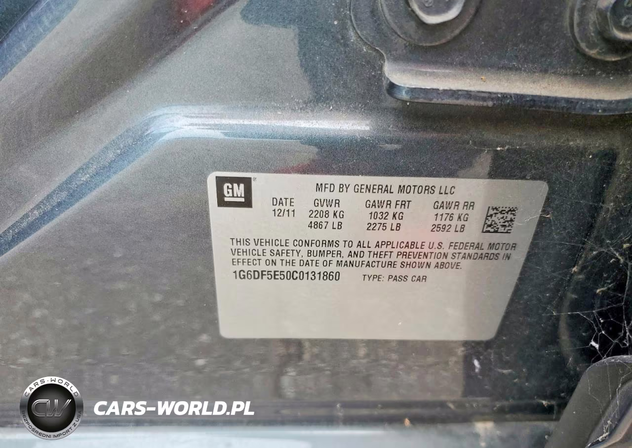 2012 Cadillac Cts Luxury Collection VIN:1G6DF5E50C0131860 - 12