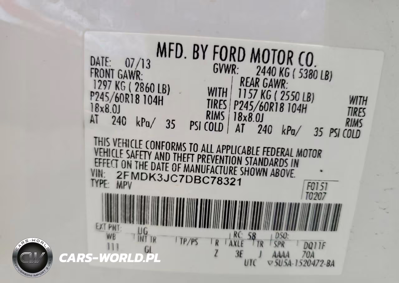2013 Ford Edge Sel VIN:2FMDK3JC7DBC78321 - 13
