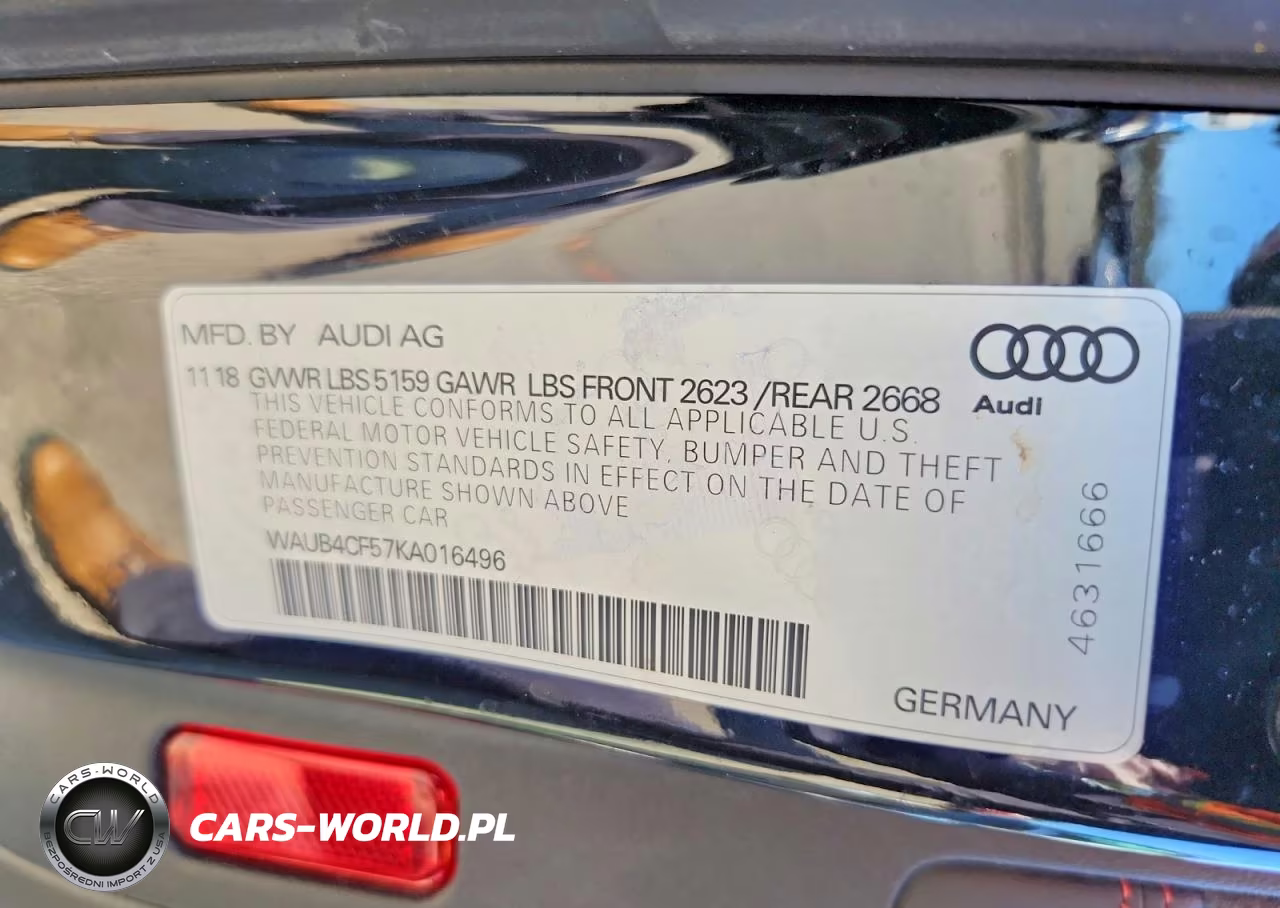 2019 Audi S5 Premium Plus VIN:WAUB4CF57KA016496 - 13