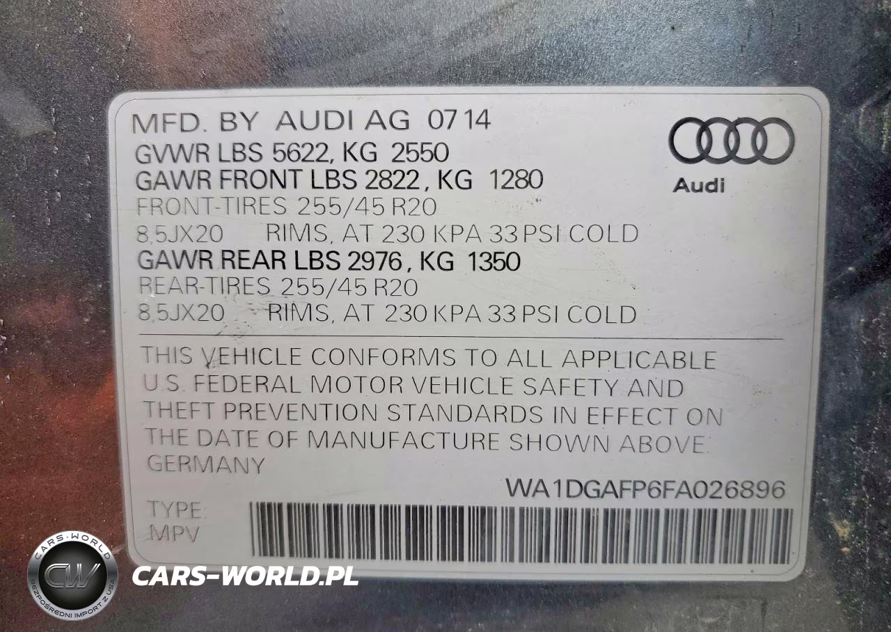 2015 Audi Q5 Premium Plus VIN:WA1DGAFP6FA026896 - 12