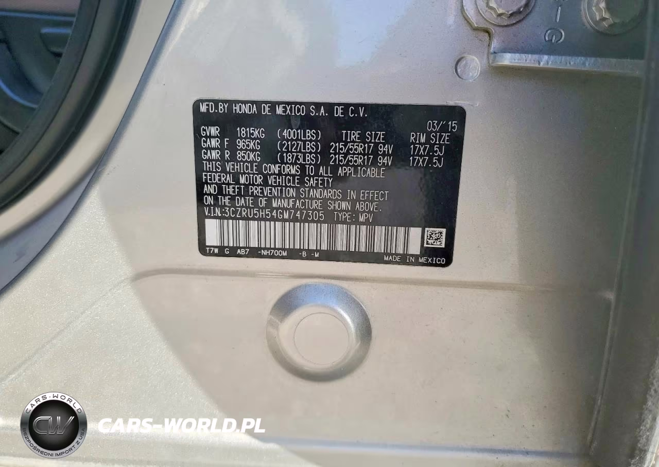 2016 Honda Hr-V Ex VIN:3CZRU5H54GM747305 - 13